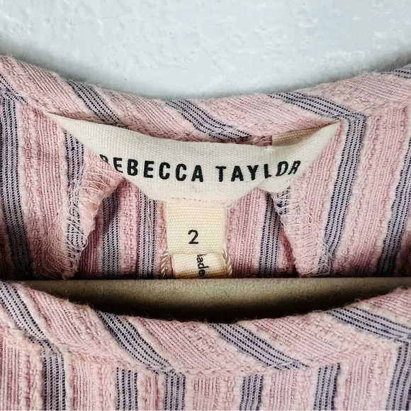 Rebecca Taylor Pink stripe tank dress size 2 - Picture 9 of 10